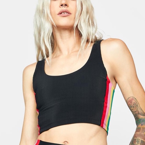 Beach Riot RAINBOW STRIPE Tessa Top XS - Picture 2 of 11